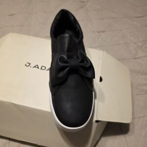 Adams Black Slip-On Bow Sneakers